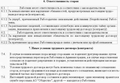 договор с несовершеннолетним образец